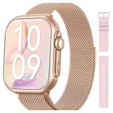 $35 Smart Watch for Women Men Fitness: Smart Watch for iPhone&Android Bluetooth Call with SpO2 Sleep Heart Rate Monitor,IP68,Fitness Tracker with 120+Sport,Reloj Inteligente 30 Day+Battery Life, 2 Ban