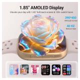 $38 Fitpolo Smart Watches for Women Android iPhone (2 Bands), 1.85" AMOLED Screen Smartwatch Fitness Tracker 3ATM Waterproof with Bluetooth Calls, Heart Rate/SpO2/Sleep Monitor, 7 Days Battery
