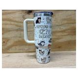 Cat Gifts for Cat Lovers, Types of Cat Loaf Tumbler with Handle 40oz, Funny Cat Themed Gifts for Women Men, Birthday Christmas Gift for Cat Mom/Dad Cup, Cute Kitten Kawaii Cats Coffee Mug