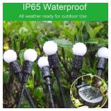 $30 6-Pack Garden Solar Lights, 48 LED Solar Lights Outdoor for Garden Decor, Waterproof Firefly Light Outdoor (Sway by Wind), Swaying Light for Outside Yard Pathway Landscape Decorations (Warm White)
