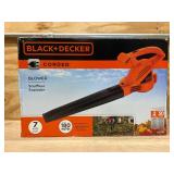 $49 BLACK+DECKER Electric Leaf Blower, Handheld Blowers for Lawn Care, Lightweight, 180 MPH 180 CFM, 7-Amp, Corded (LB700)