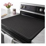 $12 YUHFERA Stove Top Cover for Electric Stove - Silicone Stove Mat for Glass Top, Glass Cooktop Protector, XL Dish Drying Mats For Kitchen,Oven Covers for Electric Stove (Black,28 x 20)