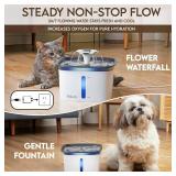 $19 Veken Innovation Award Winner 95oz/2.8L Pet Fountain, Automatic Cat Water Fountain Dog Water Dispenser with Replacement Filters for Cats, Dogs, Multiple Pets (Grey, Plastic)