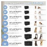 $31 Explore Land Dog Crate Cover Heavy Duty Polyester Pet Kennel Sunshade Universal Fit for 42 inches Wire Cage (Black)