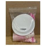 $16 226Pcs Pink Bow Birthday Decorations Serve 25, Coquette Birthday Party Supplies Include Plates Napkins Cups Banner Tablecloth Balloons Honeycomb Centerpieces for Girls & Women