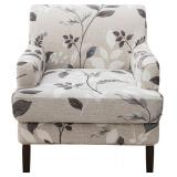 $17 Stretch Chair Covers with Arms 2 Piece Banquet Armchair Slipcover with Cushion Cover Printed Accent Chair Cover Furniture Protector for Living Room