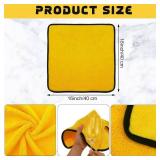 $40 Tallew 40 Pcs Yellow Microfiber Towels: 16"x16" Microfiber Drying Towels Bulk Micro Fiber Car Cleaning Cloth for Cars Drying Washing Polishing Cleaning Household Supplies