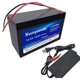 $30 12V 10Ah LiFePO4 Lithium Battery, 2000+ Deep Cycle with BMS for Solar, Power Wheels, Fish Finder, Camping, Marine, Off-Grid Use