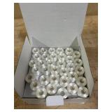$20 Simthread 144pcs Embroidery Pre-Wound Bobbins Thread, Class 15 Type A Size SA156, Polyester White 60 wt, Compatible with Bernina Pfaff Ambition BabyLock Brother Embroidery Sewing Machines Plastic 
