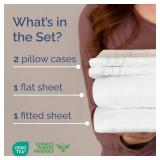 $24 King Size 4 Piece Sheet Set - Comfy Breathable & Cooling Sheets - Hotel Luxury Bed Sheets for Women & Men - Deep Pockets, Easy-Fit, Extra Soft and Wrinkle Free Sheets - White Oeko-Tex Bed Sheet Se