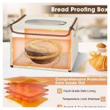 $50 Foldable Bread Proofing Box for Sourdough,50 F-130 F Temp Controlled Dough Proofer with 1-12H Digital Timer,Electric Proofing Container Sourdough Bread Baking Supplies for Home Baking,Yogurt Makin