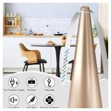 $42 Glovv Fly Fans for Tables, Bug Food Fan Outdoor Indoor Keep Flies Away, 4 Pack Portable Batteries Powered Picnic Table Top Spinner with Metal Hanger, Fly Repellent for Restaurant, Camping (Golden)