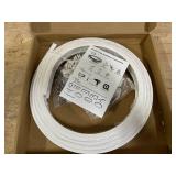 $17 Flexible Bendable Ceiling Curtain Track, 9.8ft (3m) Curved, PVC, Metal, Plastic & Stainless Steel, White, Ceiling Mounted