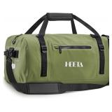 $48 HEETA Waterproof Motorcycle Dry Bag, Waterproof Duffel Luggage Travel Bags with Zippered Closure & Pocket, Shoulder Straps, Large Space for Motorcycling Camping Commuting Boating (Green, 50L)