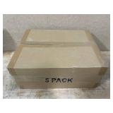 $34 SNSLXH 5 Pack Stackable Closet Storage Basket, Multifunctional & Foldable Closet Organizer for Bathroom Kitchen Laundry Room Wardrobe Storage, Space-Saving Clothes Storage Drawer Organizer, White