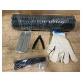 $23 40Ft x 16In Plant Protectors from Animals, Plant Cages for Outdoor Plants, Free-Cut Wire Plant Protector, Plant Cover Chicken Wire Fencing with Ground Stakes & Ties to Keeping Bunny Animals Out
