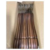 $23 ZOBER Wooden Hangers - Heavy Duty, Non Slip Wood Hangers for Coats, Jackets, Suits, & Pants - Coat Hangers for Closet W/Bar and Notches 20 Pack
