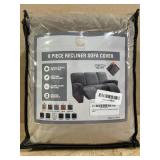 $50 ULTICOR Velvet 8-Pieces Recliner Sofa Covers Stretch Reclining Couch Covers for 3 Cushion Reclining Sofa Slipcovers Furniture Covers Thick Soft Washable (3 Seater Recliner Cover, Taupe)