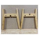 $25 Dog Bowl Stand (14-inch High) - Ideal for Large Breeds, Use to Elevate, Raise Pet Dishes, Water Fountains and Slow Feeders - Adjustable Sideways, Bamboo - (Bowls not Included)