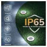 $27 INCX 4.6 inch Solar Lights Outdoor Waterproof,12 Pack Solar Lights for Outside, Solar Garden Lights Landscape Lighting for Patio Pathway Lawn Yard Deck Driveway Walkway, Cold White