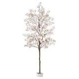 $40 Caxchiling Cherry Blossom Tree 6FT, Artificial Pink Tree Indoor with White Planter, Faux Potted Silk Plant for Home, Office, Wedding, Garden, Party, Hotel Decoration