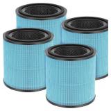$32 4 Pack AP0601 Filters Compatible with AIRTOK AP0601 Air Purifier 4-IN-1 Filter for Smoke Dust Odors Pollen Pet Dander Quiet 99.97% Removal to 0.3 Microns for Home Bedroom