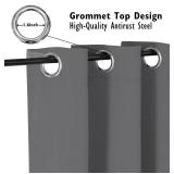 $18 ChrisDowa Small Window Curtains 40 inches Long for Bedroom - Grommet Short Thermal Insulated Room Darkening Curtains for Kitchen (2 Panels, Grey, 29 x 40 Inch)