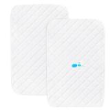 $20 Bassinet Mattress Pad Cover Fit for AirClub/AMKE 3 in 1/HARPPA/TCBunny/MiClassic and Milliard Bedside Sleeper, Waterproof Bassinet Mattress Protector Quilted Bassinet Sheets (21" x 35") 2 Pack