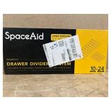$70 SpaceAid Bamboo Drawer Dividers with Inserts and Labels, Kitchen Adjustable Drawer Organizers, Expandable Organization for Home, Office, Dressers, 10 Dividers with 24 Inserts (17"-22" White)