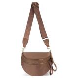 $18 FEIBOON Spacious Nylon Crossbody Bag Bum Bag Handbags Wallets Purses Trendy Shoulder Bag for Women