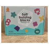 $15 Mini Tudou Baby Blocks Soft Building Blocks Baby Toys Teethers Toy Educational Squeeze Play with Numbers Animals Shapes Textures 6 Months and Up 12PCS