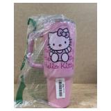 $16 Silver Buffalo Sanrio Hello Kitty Waving Double Walled Stainless Steel Tumbler with Handle and Straw, Fits in Standard Cup Holder, 40 Ounces (missing straw)