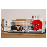 $28 Clear Boxing Glove Display Case,Self-Assembly Acrylic Baseball Glove Display case for Full Size,Football Glove Display Case Holder Showcase.Baseball Mitt Ball Display Case with Black Base Riser St