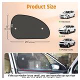 2026 New Upgrade Car Window Shades for Side Window 25"X15"(2 Pack),Car Window Shade for Baby Suction Cup,Sun Shade Side Window Can Blocks 99.98% UVR