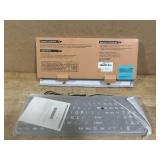 $16 MARVO Large Print Backlit Keyboard, WK712 Wired Computer Keyboards with 7 Colors & 11 Modes Backlight, Tablet Phone Holder and Quiet Light Up Keys, Full-Size Gaming Keyboard for Windows, Mac