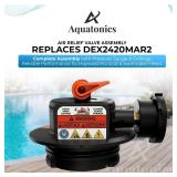 $40 Replacement DEX2420MAR2 Manual Air Relief Valve Assembly with Pressure Gauge and O-Rings - Compatible with Hayward Pro Grid DE Filters, SwimClear Cartridge Filters - 1 Year Warranty
