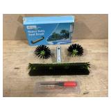 $26 Sepetrel Pool Brush Head for Cleaning Walls,Heavy Duty Inground/Above Ground Swimming Pool Round Scrub Brushes with Premium Strong Bristle & Reinforced Aluminium Back