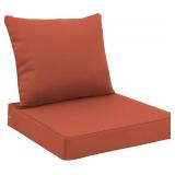 $37 Favoyard Outdoor Seat Cushion Set 24 x 24 Inch Waterproof & Fade Resistant Patio Furniture Cushions with Removable Cover Deep Seat & Back Cushion with Tie Straps for Chair Sofa Couch