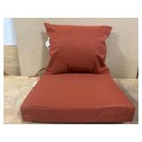 $37 Favoyard Outdoor Seat Cushion Set 24 x 24 Inch Waterproof & Fade Resistant Patio Furniture Cushions with Removable Cover Deep Seat & Back Cushion with Tie Straps for Chair Sofa Couch