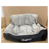 $45 BurgeonNest Dog Car Seat for Medium/Large Dogs Under 55 lbs, Soft Pet Car Travel Home Bed, Fully Detachable and Washable Booster Carseats with Storage Pockets and Clip-On Leash Portable Carrier,Bl
