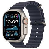 Apple Watch Ultra 2 [GPS + Cellular, 49mm] - Titanium Case with Blue Ocean Band, One Size (Renewed) MSRP $469.99