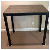 LLFR - Stone Top Console Table - Metal Framed