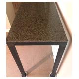 LLFR - Stone Top Console Table - Metal Framed