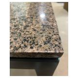 LLFR - Stone Top Console Table - Metal Framed