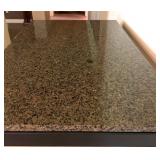 LLFR - Stone Top Console Table - Metal Framed