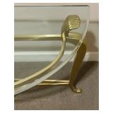 LLFR - Vintage Hollywood Regency Style Demilune Console Table by Ethan Allen