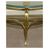 LLFR - Vintage Hollywood Regency Style Demilune Console Table by Ethan Allen