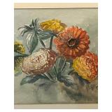 LLFR - Original M. Allen Watercolor Floral Painting Framed