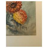 LLFR - Original M. Allen Watercolor Floral Painting Framed