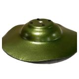 LLFR - Art Glass Bowl - Green & Gold Iridescent
